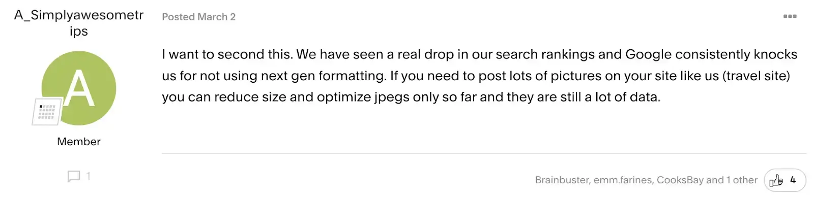 Google pagespeed opinion