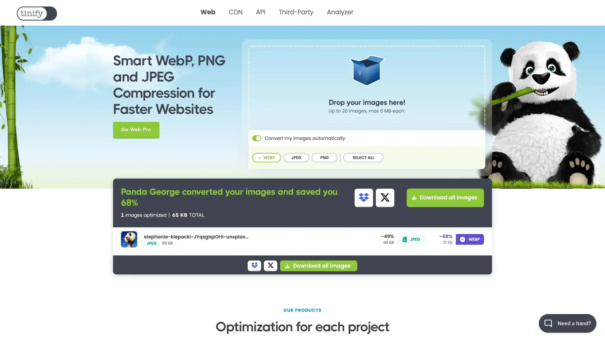 Tinify optimization tool